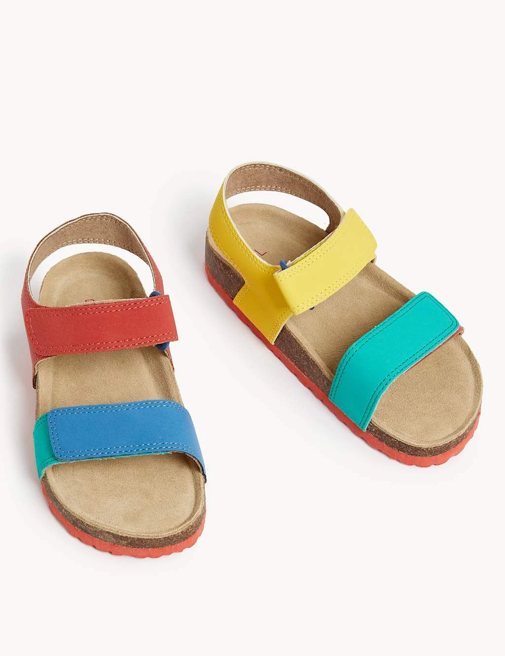 Kids' Colour Block Riptape Sandals (4 Small - 13 Small) 2 Kids' Colour Block Riptape Sandals (4 Small - 13 Small) - Image 2