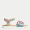 Kids' Rainbow Glitter Riptape Sandals (4 Small - 13 Small)