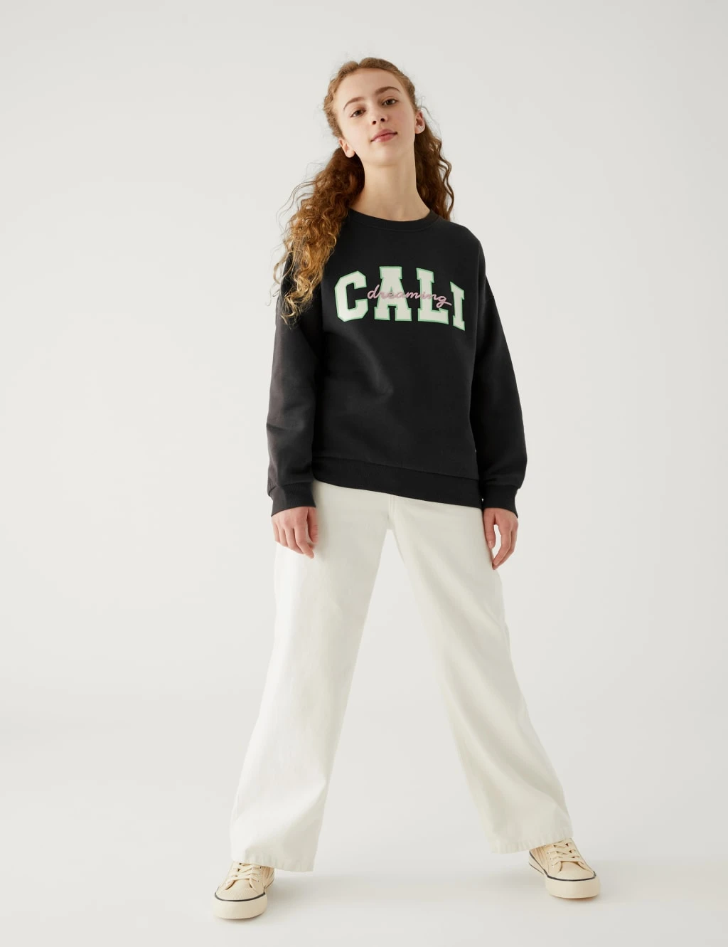 Cotton Rich Cali Dreaming Slogan Sweatshirt (6-16 Yrs) 1 Cotton Rich Cali Dreaming Slogan Sweatshirt (6-16 Yrs)