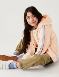 Cotton Rich Side Stripe Hoodie (6-16 Yrs)