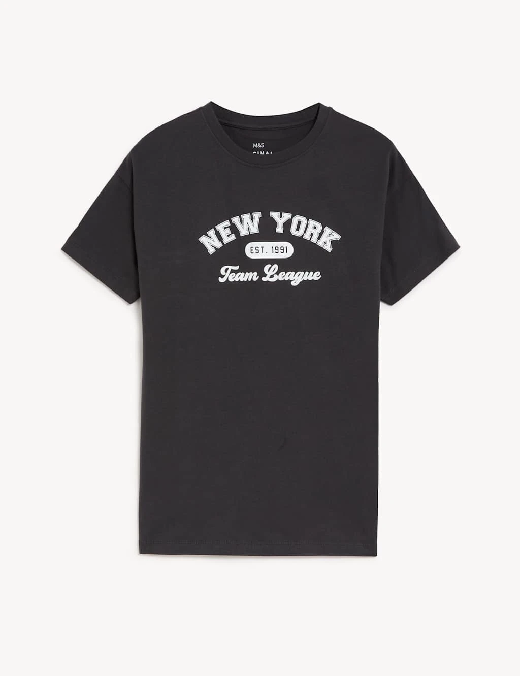 Pure Cotton New York Slogan T-Shirt (6-16 Yrs) 2 Pure Cotton New York Slogan T-Shirt (6-16 Yrs) - Image 2