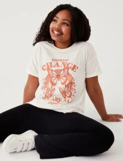 Pure Cotton Butterfly T-Shirt (6-16 Yrs)