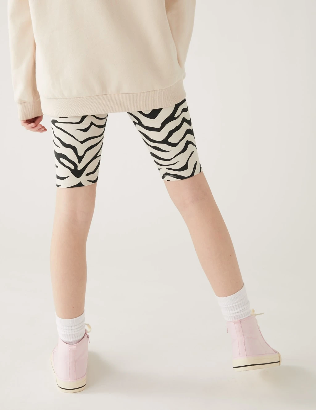 Cotton Rich Zebra Print Cycling Shorts (6-16 Yrs) 5 Cotton Rich Zebra Print Cycling Shorts (6-16 Yrs) - Image 5