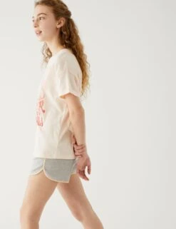 Cotton Rich Striped Shorts (6-16 Yrs) -Marks And Spencer Shop SD 04 T74 3217V UT X EC 1