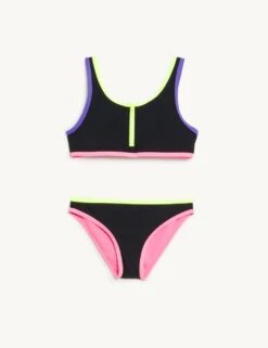 Colour Block Bikini (6-16 Yrs)