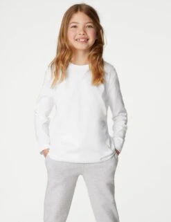 2Pk Unisex Pure Cotton School T-Shirts (2-16 Yrs) -Marks And Spencer Shop SD 04 T76 2210 Z0 X EC 4