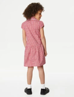 2pk Girls' Cotton Plus Fit School Dresses (4-14 Yrs) -Marks And Spencer Shop SD 04 T76 6487P B0 X EC 2