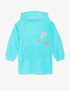 Cotton Rich Towelling Dolphin Hoodie (2-8 Yrs) -Marks And Spencer Shop SD 04 T77 1108U JC X EC 90