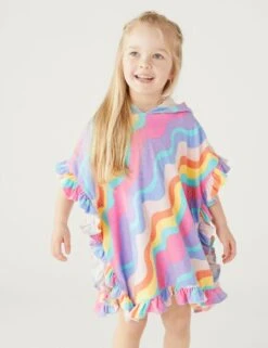 Cotton Rich Towelling Striped Poncho (2-8 Yrs) -Marks And Spencer Shop SD 04 T77 1110U ZZ X EC 1