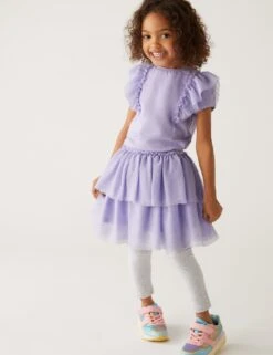 2pc Cotton Rich Glitter Tutu Outfit (2-8 Yrs)