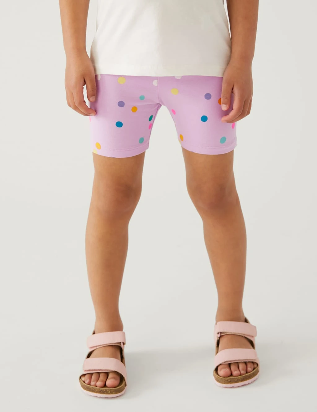 Cotton Rich Spotted Cycling Shorts (2-8 Yrs) 3 Cotton Rich Spotted Cycling Shorts (2-8 Yrs) - Image 3