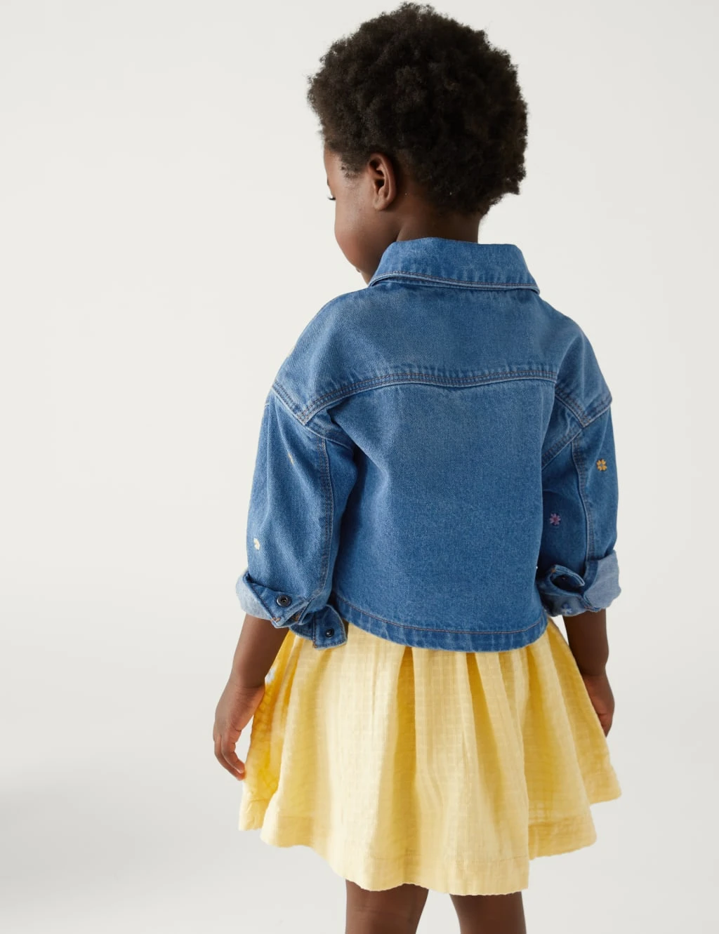 Denim Embroidered Jacket (2-8 Yrs) 4 Denim Embroidered Jacket (2-8 Yrs) - Image 4