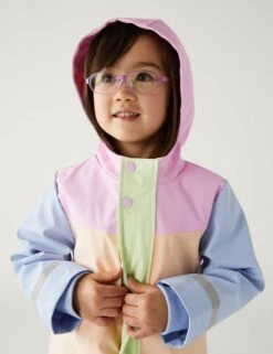 Colour Block Hooded Fisherman Coat (2-8 Yrs)