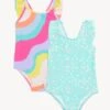 2pk Striped & Floral Swimsuits (2-8 Yrs) 23 2pk Striped & Floral Swimsuits (2-8 Yrs) -Marks And Spencer Shop SD 04 T77 6168U ZZ X EC 0