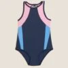 Colour Block Swimsuit (2-7 Yrs) -Marks And Spencer Shop SD 04 T77 6233Y F0 X EC 90