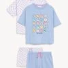 2pk Pure Cotton Patterned Short Pyjama Sets (6-16 Yrs) -Marks And Spencer Shop SD 04 T86 2011M D4 X EC 0