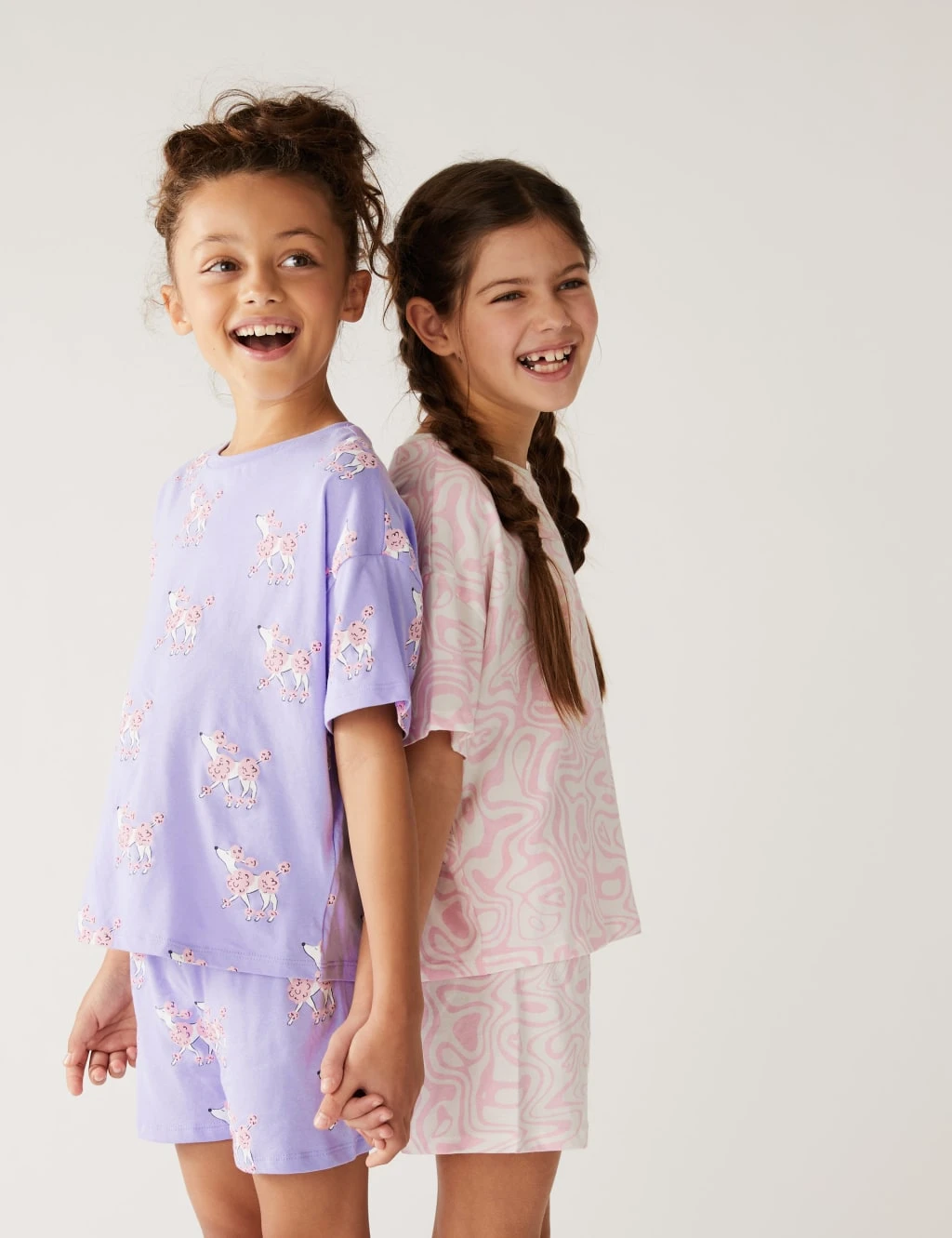 2pk Pure Cotton Marble & Dog Short Pyjama Sets (6-16 Yrs) 1 2pk Pure Cotton Marble & Dog Short Pyjama Sets (6-16 Yrs)