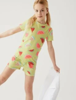 Cotton Rich Watermelon Short Pyjama Set (7-16 Yrs)