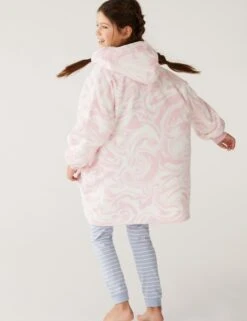 Fleece Marble Print Oversized Hoodie (3-16 Yrs) -Marks And Spencer Shop SD 04 T86 2039G A4 X EC 3