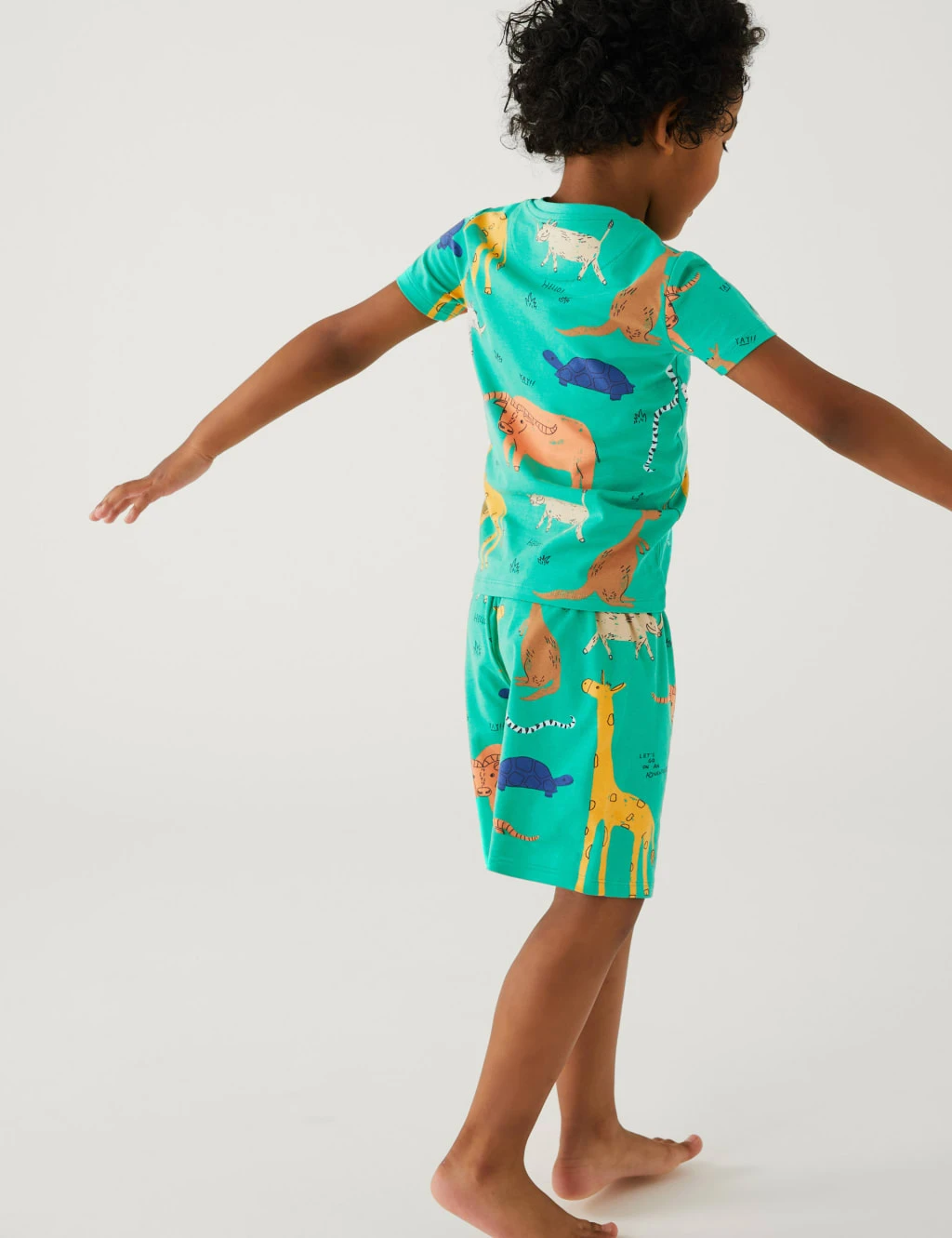 Pure Cotton Animal Print Short Pyjama Set (1-8 Yrs) 3 Pure Cotton Animal Print Short Pyjama Set (1-8 Yrs) - Image 3