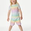 Cotton Rich Rainbow Heart Short Pyjama Set (1-8 Yrs) 9 Cotton Rich Rainbow Heart Short Pyjama Set (1-8 Yrs) -Marks And Spencer Shop SD 04 T86 4039E ZZ X EC 0