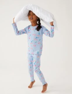 Cotton Rich Cherry Print Pyjamas (1 - 8 Yrs)