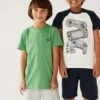 2pk Cotton Rich Gaming Short Pyjama Sets (6-16 Yrs)