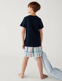 Pure Cotton Spencer Bear Short Pyjama Set (1 - 16 Yrs) 8 Pure Cotton Spencer Bear Short Pyjama Set (1 - 16 Yrs) -Marks And Spencer Shop SD 04 T86 7027X E4 X EC 1