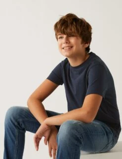 3pk Cotton Rich Assorted T-Shirts (6-16 Yrs) -Marks And Spencer Shop SD 04 T87 2221I ZZ X EC 1