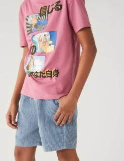 Pure Cotton Anime T-Shirt (6 - 16 Yrs) -Marks And Spencer Shop SD 04 T87 2316M RX X EC 1