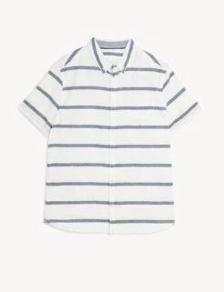 Pure Cotton Striped Shirt (6-16 Yrs) 5 Pure Cotton Striped Shirt (6-16 Yrs) -Marks And Spencer Shop SD 04 T87 2617S Z4 X EC 90