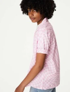 2pc Cotton Rich Check Shirt & T-Shirt Set (6 - 16 Yrs) -Marks And Spencer Shop SD 04 T87 3503J A4 X EC 1