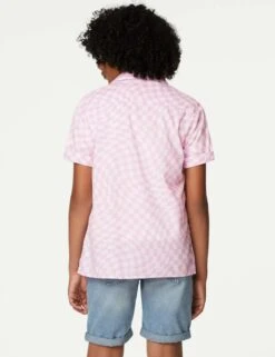 2pc Cotton Rich Check Shirt & T-Shirt Set (6 - 16 Yrs) -Marks And Spencer Shop SD 04 T87 3503J A4 X EC 3