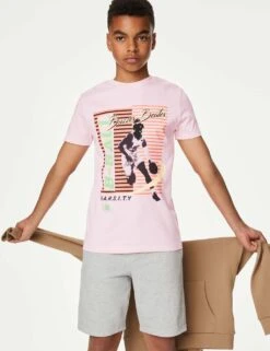 Pure Cotton Basketball T-Shirt (6-16 Yrs)