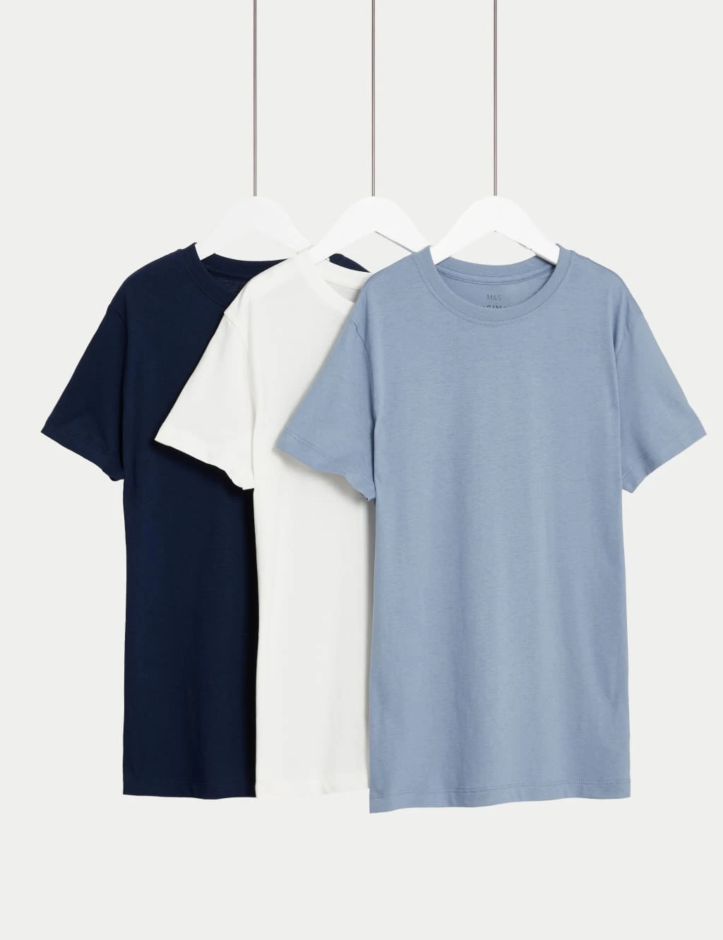 3pk Pure Cotton T-Shirts (6 - 16 Yrs) 1 3pk Pure Cotton T-Shirts (6 - 16 Yrs)
