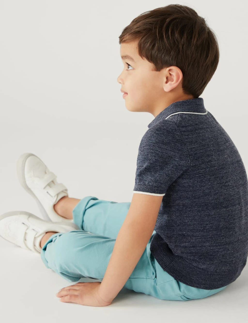 Cotton Rich Knitted Polo Shirt (2-8 Yrs) 4 Cotton Rich Knitted Polo Shirt (2-8 Yrs) - Image 4