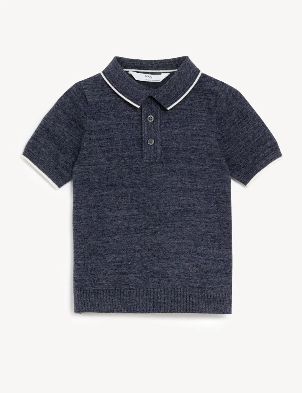 Cotton Rich Knitted Polo Shirt (2-8 Yrs) 2 Cotton Rich Knitted Polo Shirt (2-8 Yrs) - Image 2