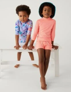 No Brand 2pk Sea Creature Long Sleeve Rash Vests