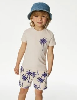 Pure Cotton Palm Tree T-shirt (2-8 Yrs) -Marks And Spencer Shop SD 04 T88 4247B K0 X EC 1