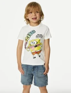 Pure Cotton Spongebob Squarepants™ Print T-shirt (2-8 Yrs)