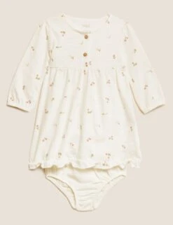 2pc Pure Cotton Dress & Knicker Outfit (7lbs - 12 Mths)