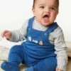 2pc Pure Cotton Animal Dungaree Outfit (7lbs - 12 Mths) -Marks And Spencer Shop SD 04 T92 4507N IB X EC 0