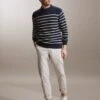 Jaeger Pure Cotton Striped Crew Neck Jumper -Marks And Spencer Shop SD 09 T62 1511E FZ X EC 0