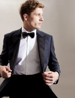 Jaeger Tailored Fit Silk And Linen Tuxedo Jacket -Marks And Spencer Shop SD 09 T62 2815E F0 X EC 1