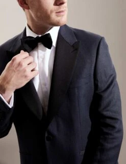 Jaeger Tailored Fit Silk And Linen Tuxedo Jacket -Marks And Spencer Shop SD 09 T62 2815E F0 X EC 4