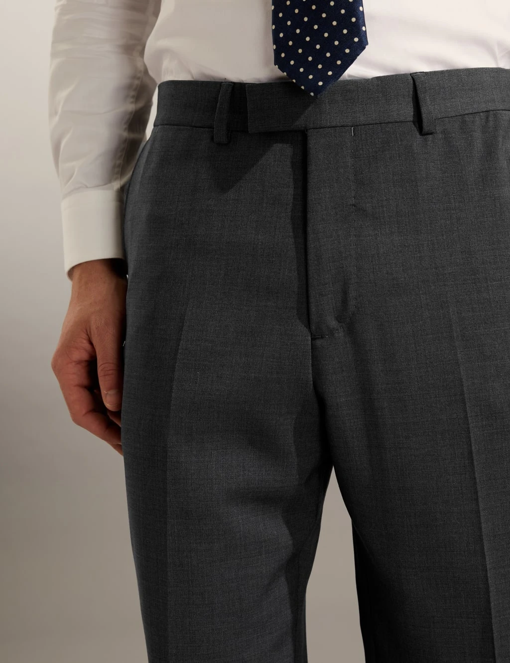 Jaeger Tailored Fit Pure Wool Bi-Stretch Trousers 5 Jaeger Tailored Fit Pure Wool Bi-Stretch Trousers - Image 5