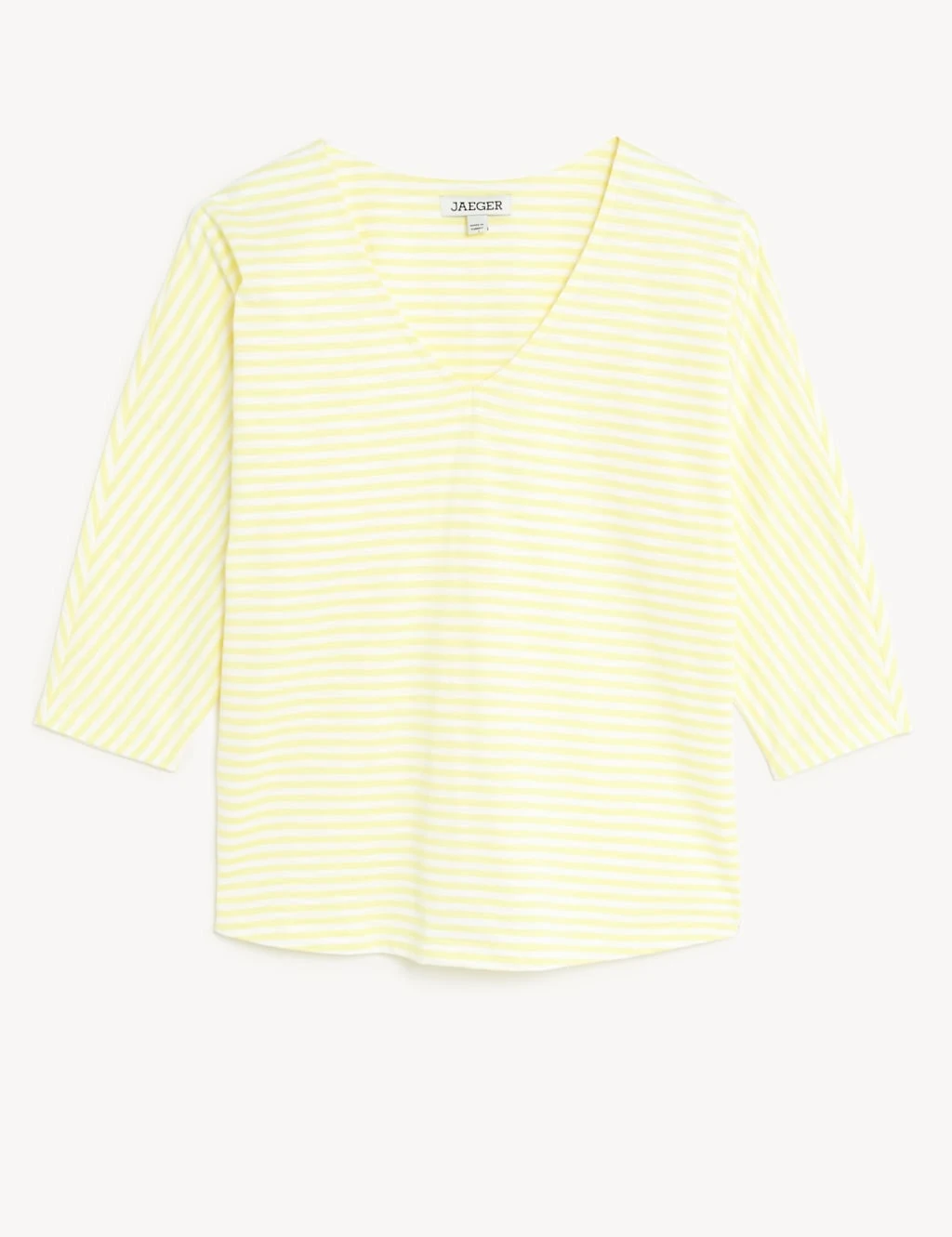 Jaeger Pure Cotton Striped Batwing Top 2 Jaeger Pure Cotton Striped Batwing Top - Image 2