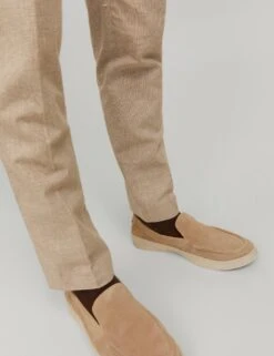 Jack & Jones Slim Fit Linen Rich Single Pleat Trousers -Marks And Spencer Shop SD 10 T18 1950 N0 X EC 2