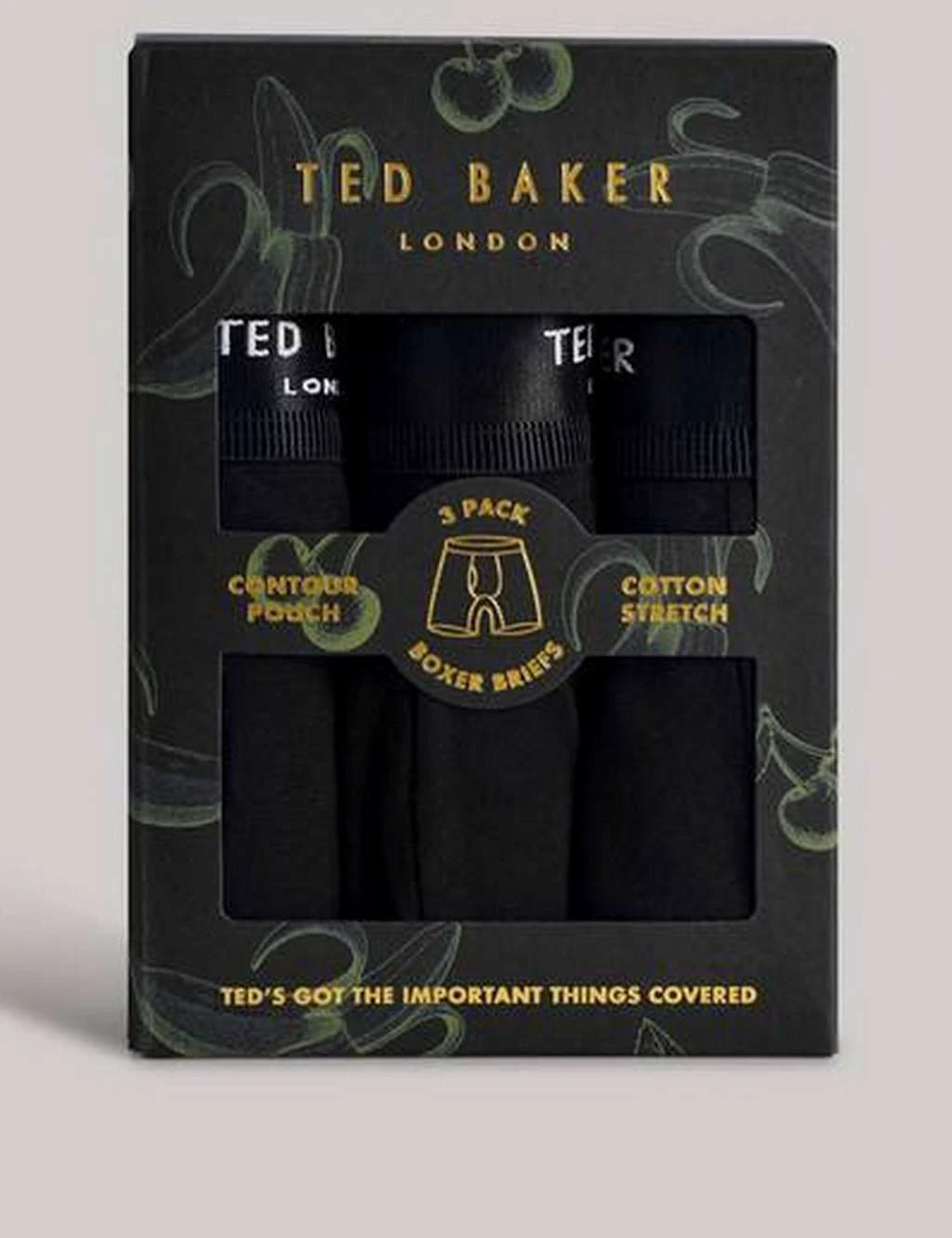 Ted Baker 3pk Longer Length Cotton Rich Trunks 2 Ted Baker 3pk Longer Length Cotton Rich Trunks - Image 2