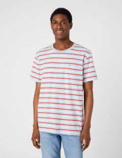 Wrangler Pure Cotton Striped Crew Neck T-Shirt